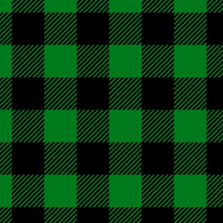 Hunter Green & Black Buffalo Plaid Flannel Fabric