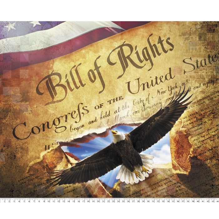 American Independence Digital Cotton Print Fabric Panel