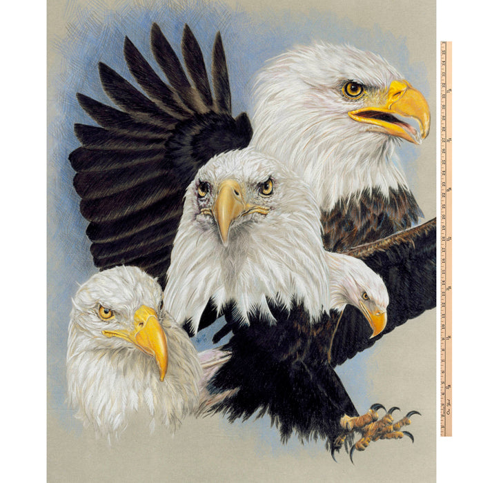 Eagle Valor Digital Cotton Print Fabric Panel