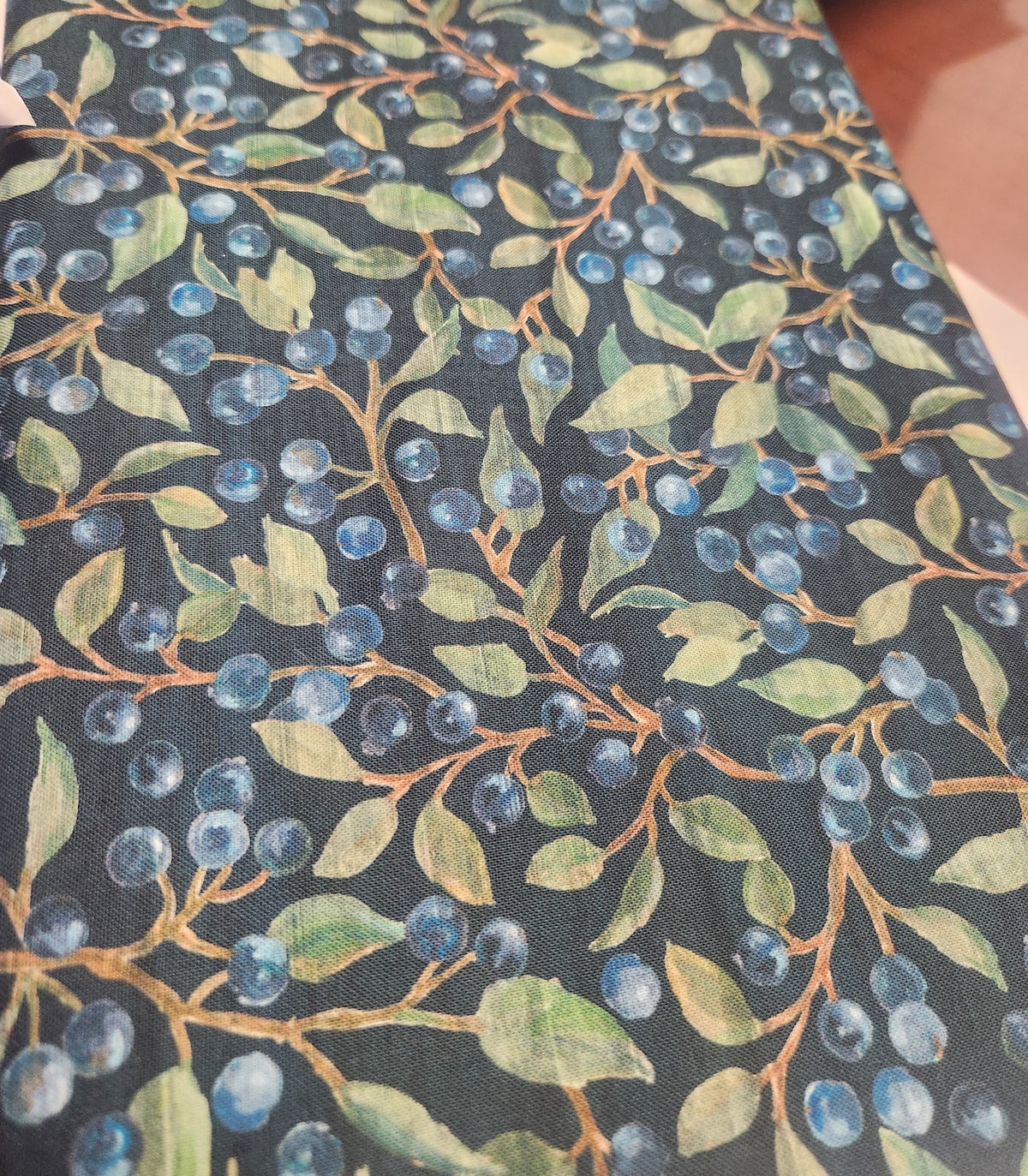Blueberry Leaves Cotton Fabric