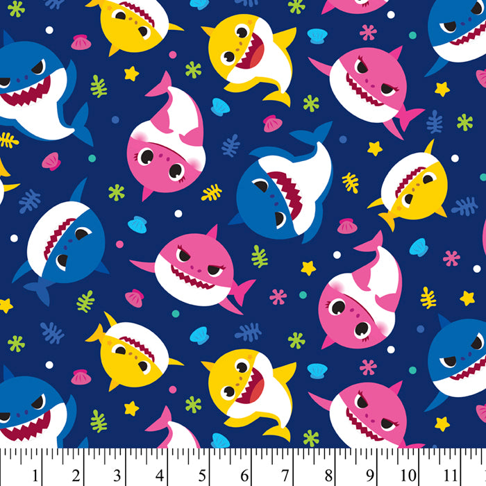 Baby Shark Gang Cotton Fabric