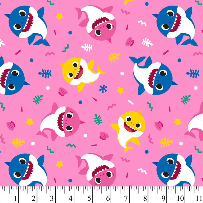 Baby Shark Party Cotton Fabric