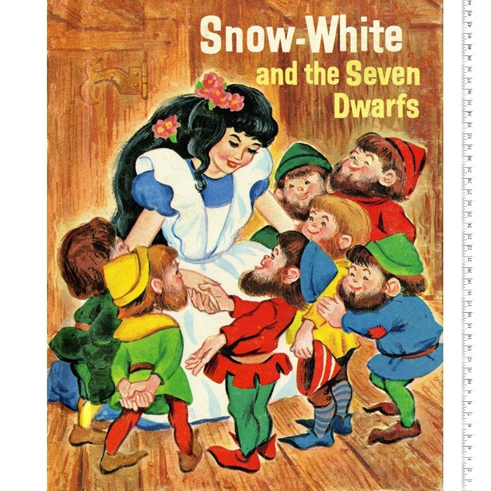 Snow White Vintage Digital Cotton Print Fabric Panel