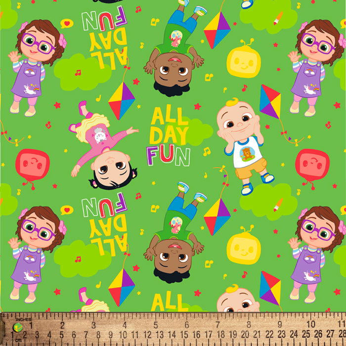 Cocomelon Kids Fun Licensed By David Textiles Digital Cotton Print Fabric