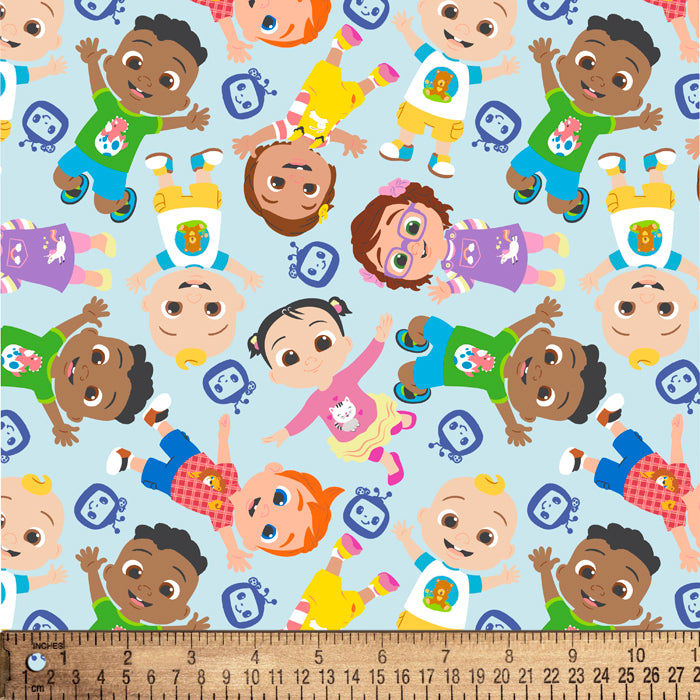 Cocomelon Friends Licensed By David Textiles Digital Cotton Print Fabric
