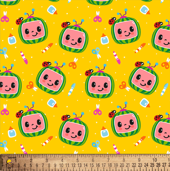 Cocomelon Kids Crafts Licensed By David Textiles Digital Cotton Print Fabric