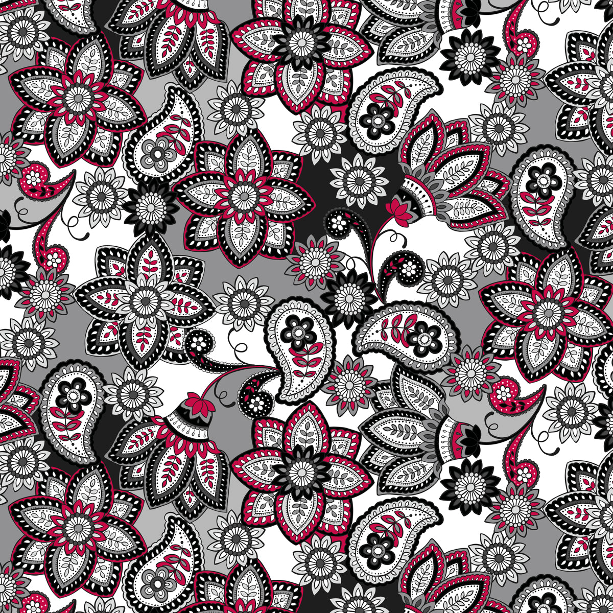 Bali Beauty Gray Cotton Fabric