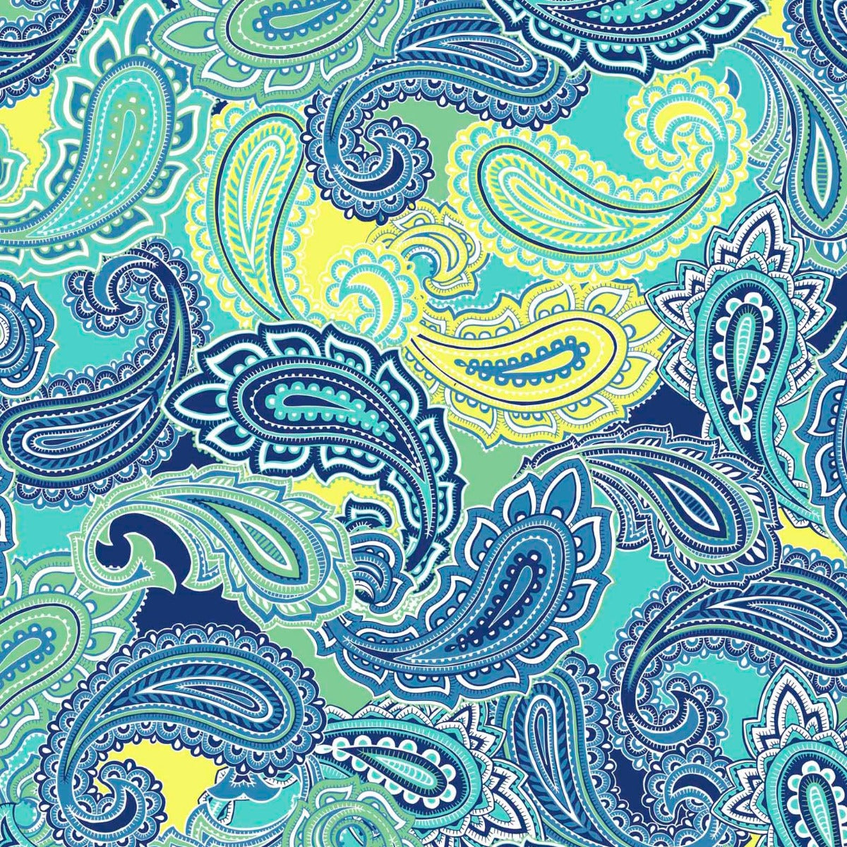 Mediterranean Paisley Cotton Fabric