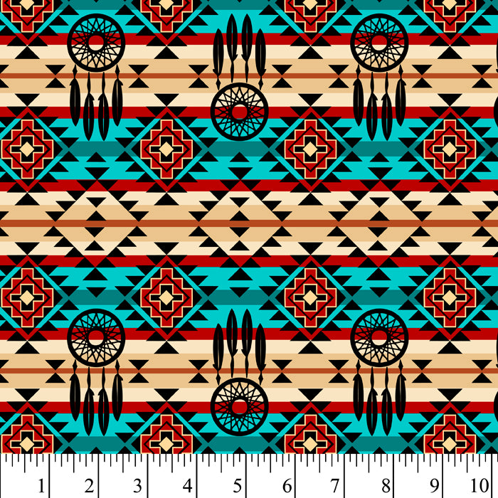 Native Dreamcatcher Cotton Fabric
