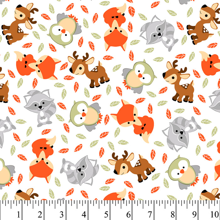 Woodland Buddies Flannel Fabric