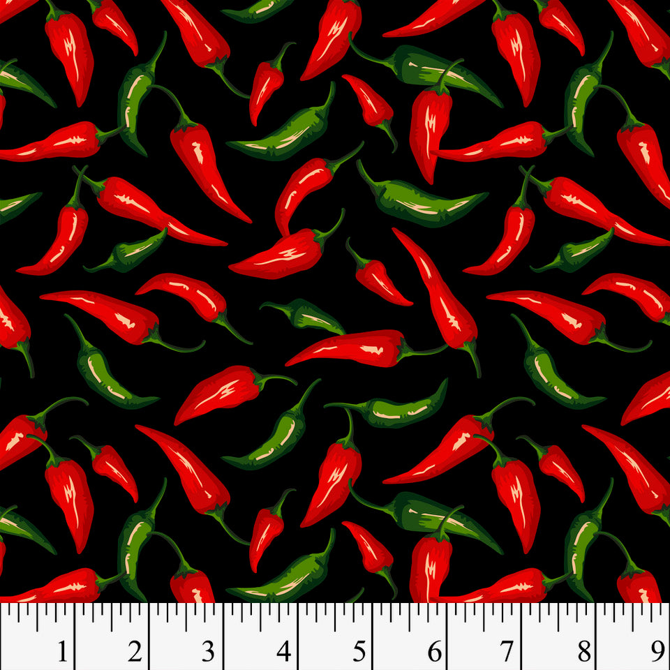Chili Pepper Caliente Cotton Fabric