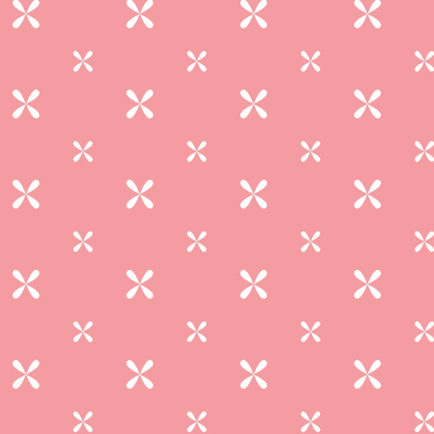 Dusty Rose Cross Dots Cotton Fabric