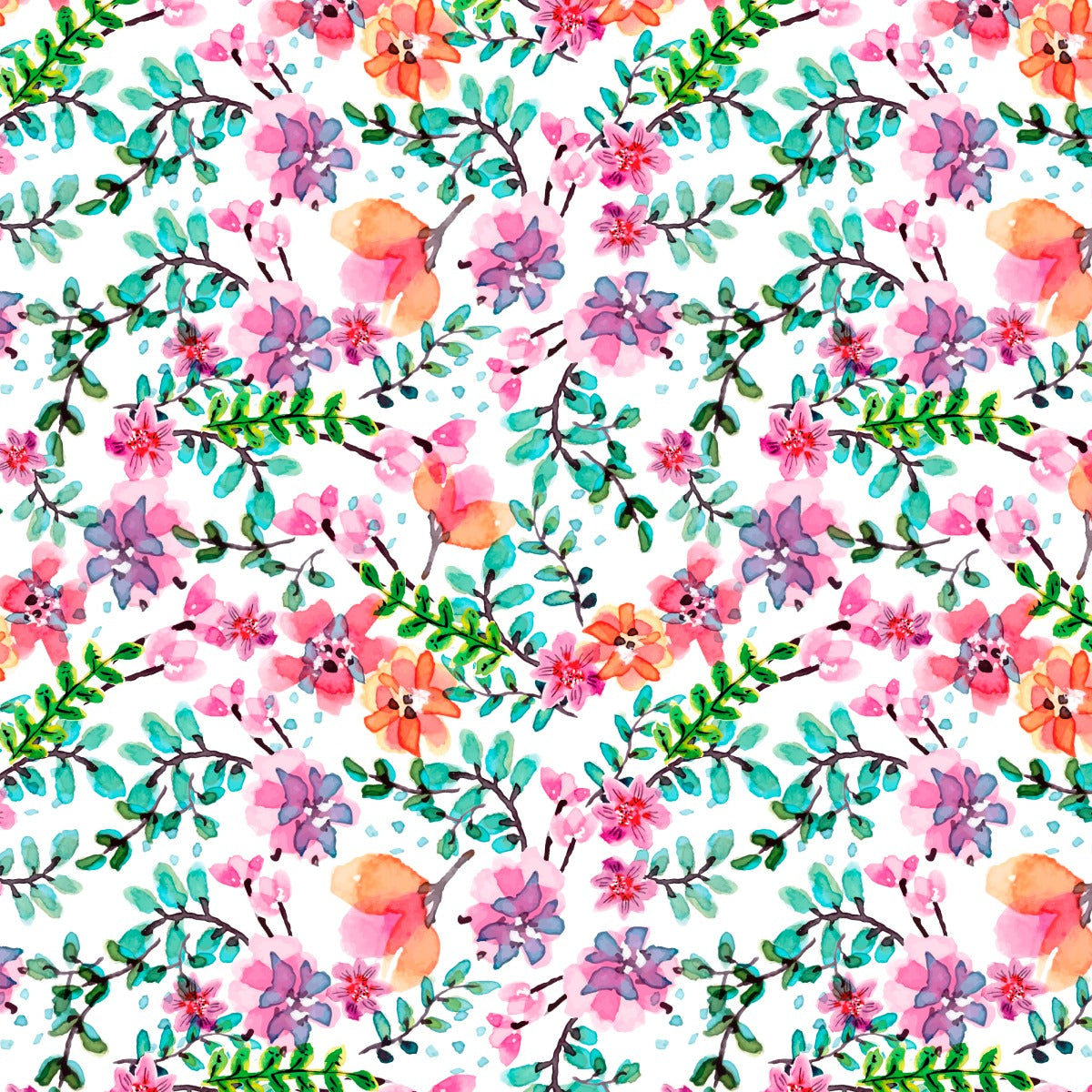 Beautiful Flowers Cotton Fabric