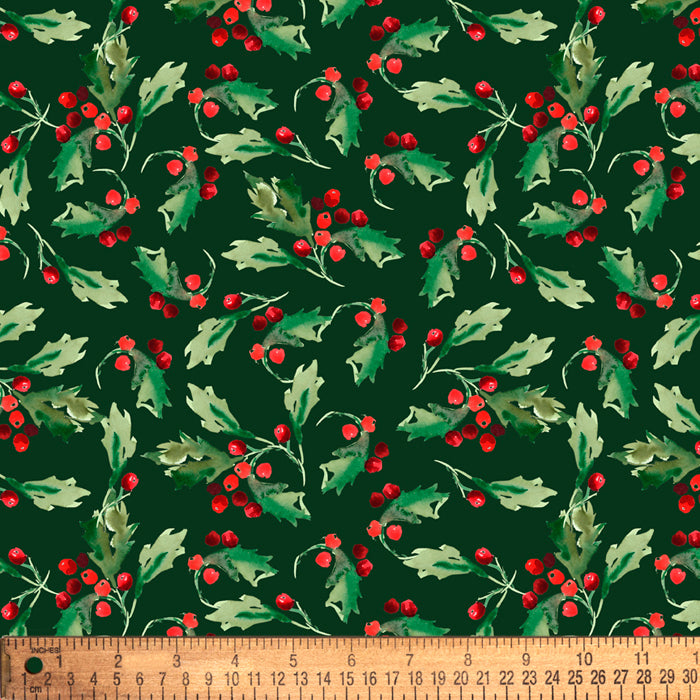 Holiday Holly Cotton Fabric