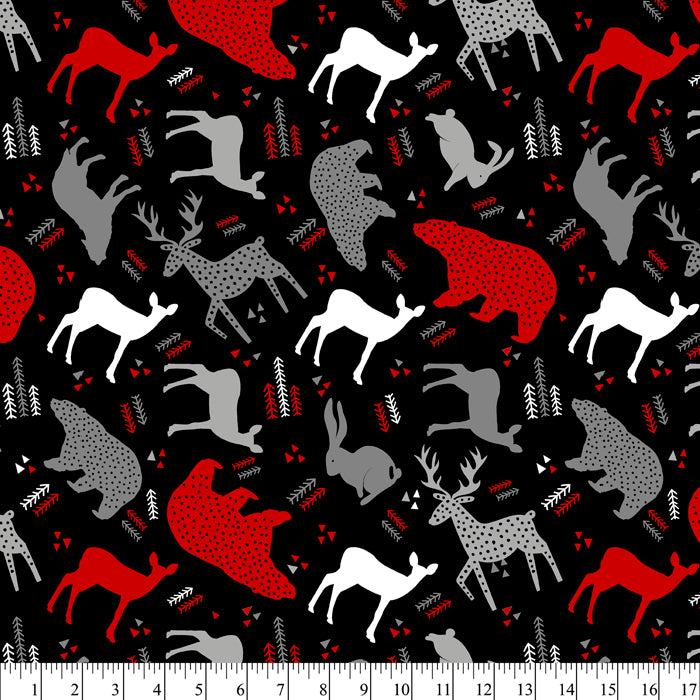 Modern Forest Flannel Fabric