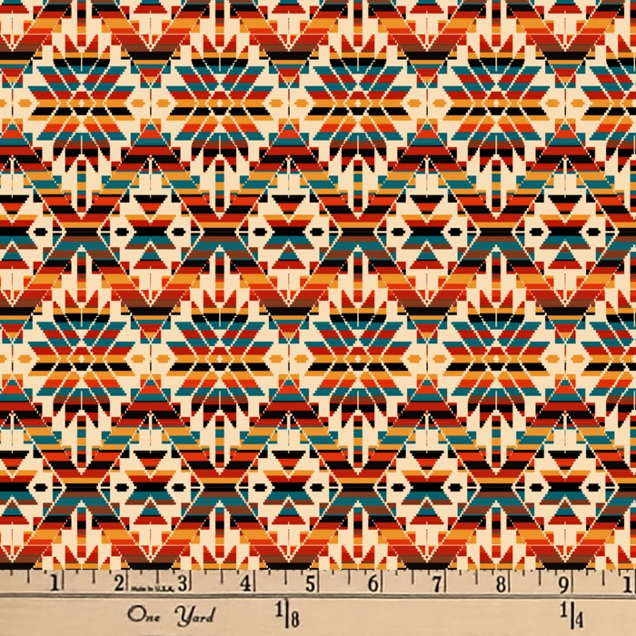 Viva Patterns Cream Digital Cotton Print Fabric