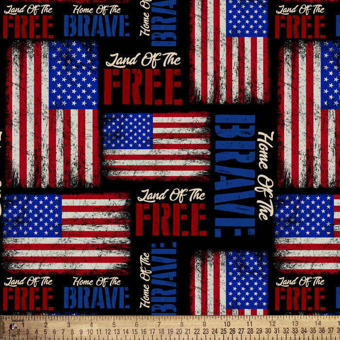 Flags USA Liberty Digital Cotton Print Fabric