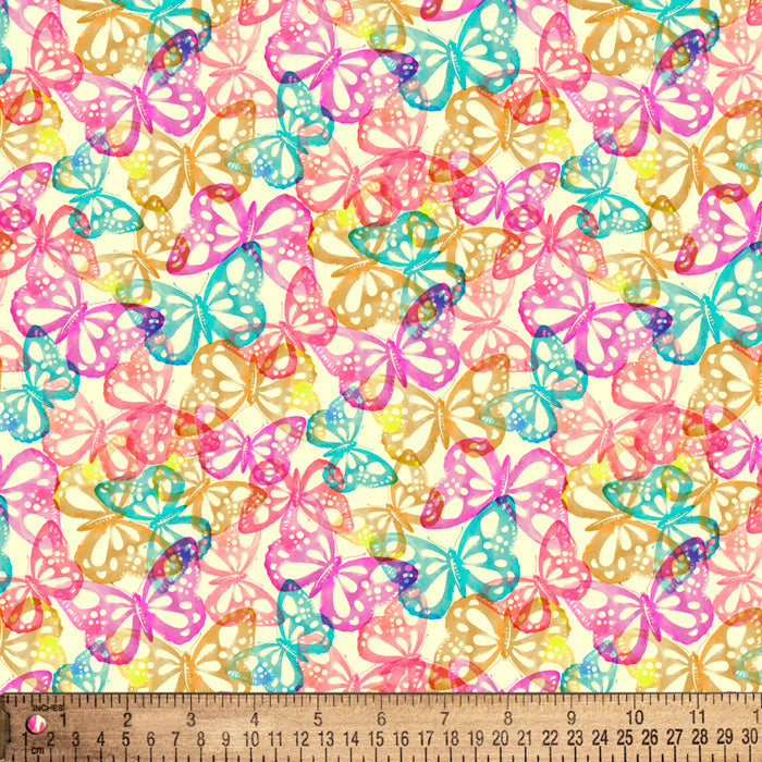Butterfly Kaleidoscope Cotton Fabric