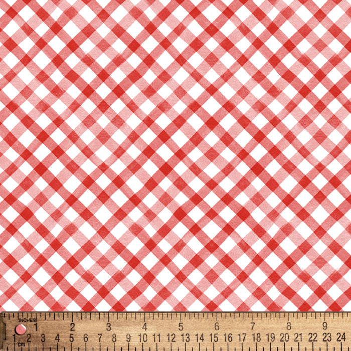 Gingham Criss Cross Cotton Fabric
