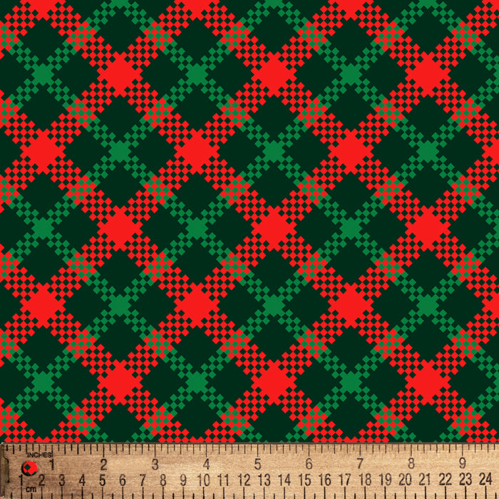 Christmas Tartan Plaid Cotton Fabric