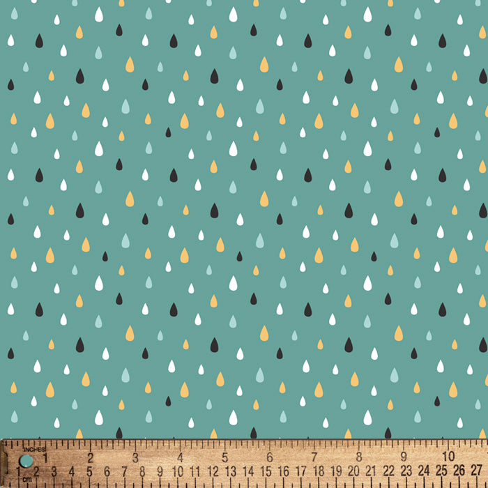 Raindrops Flannel Fabric