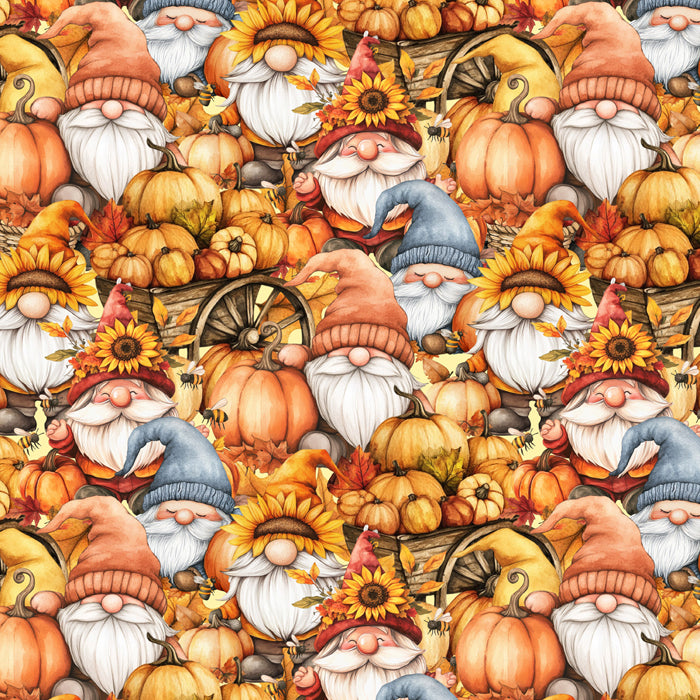 Gnome Autumn Cotton Fabric