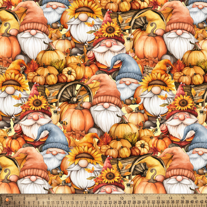 Gnome Autumn Cotton Fabric