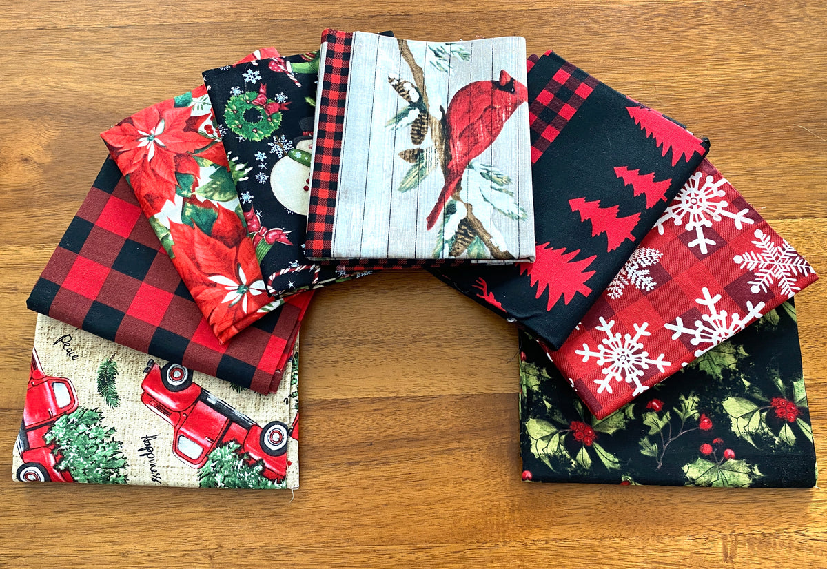 Christmas Cotton Fabric Fat Quarter Bundle