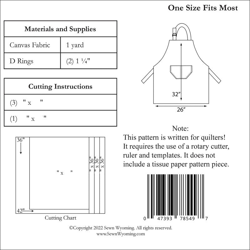The One Yard Apron Pattern