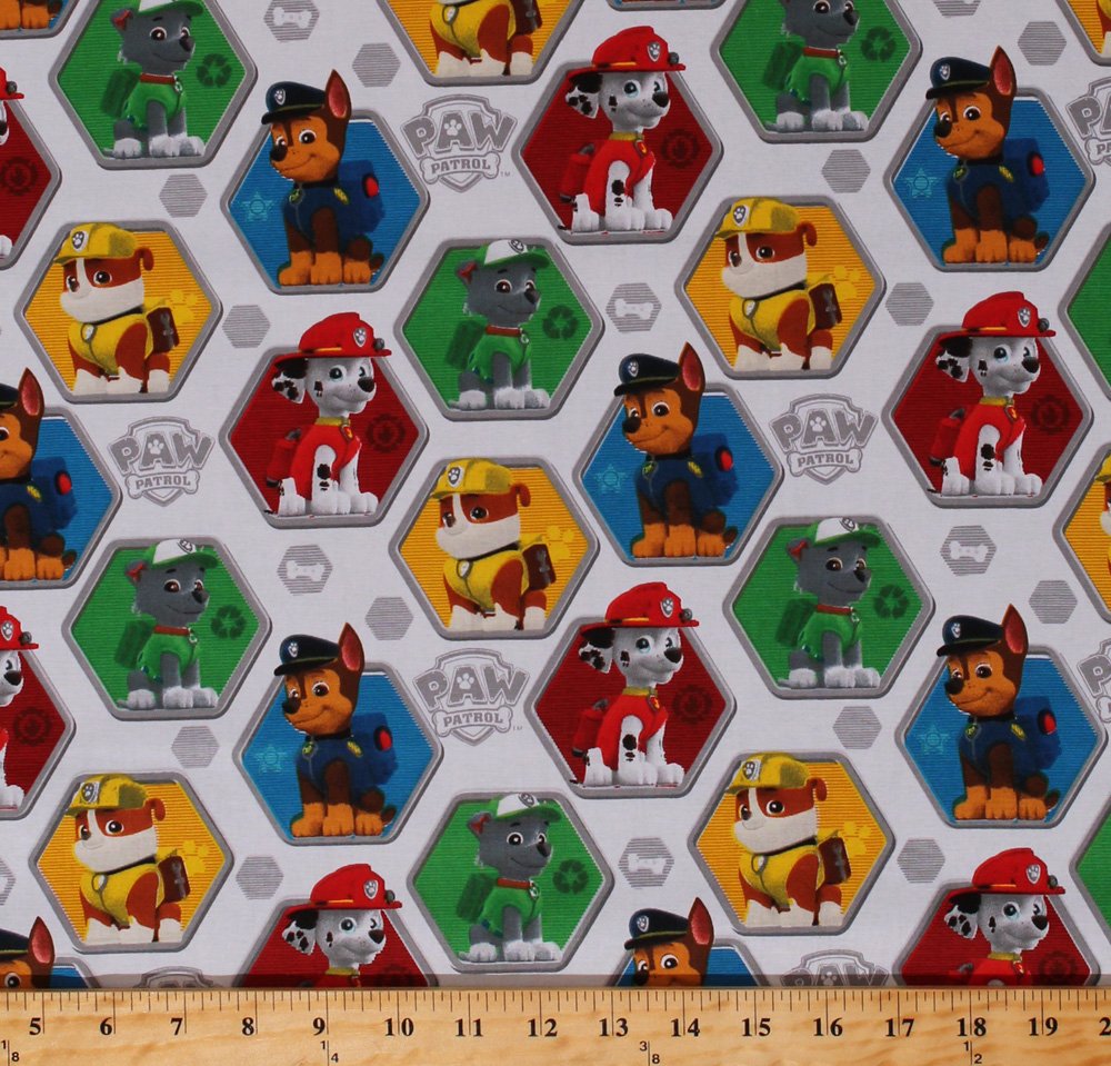 Paw Patrol Rescue Cotton Fabric, 1-yard PRECUT
