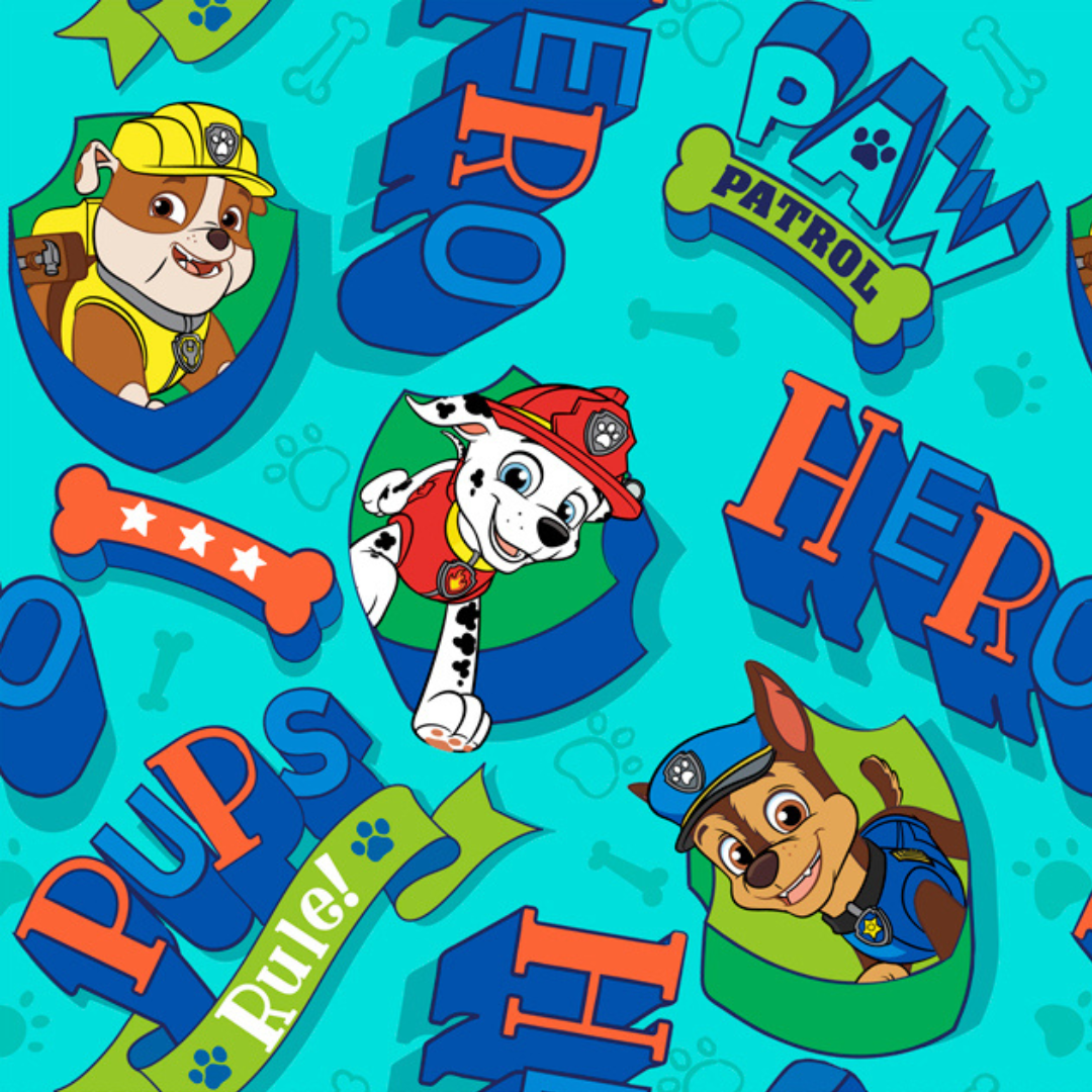 Paw Patrol Hero Pups Cotton Fabric, 1-yard PRECUT