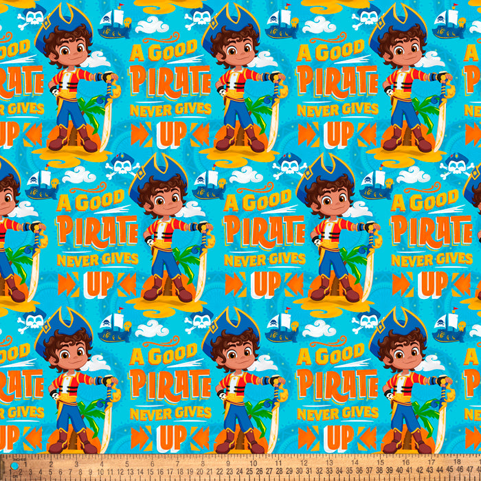Santiago of the Seas Good Pirate Nickelodeon Licensed By David Textiles Digital Cotton Print Fabric