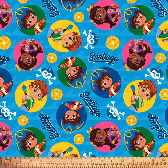 Santiago of the Seas Friends Nickelodeon Licensed By David Textiles Digital Cotton Print Fabric