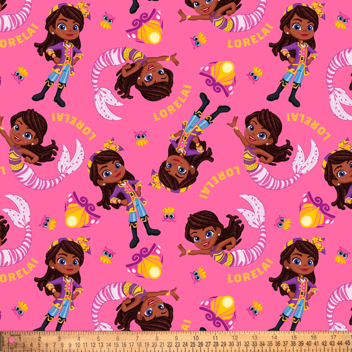 Santiago of the Seas Girls Nickelodeon Licensed By David Textiles Digital Cotton Print Fabric