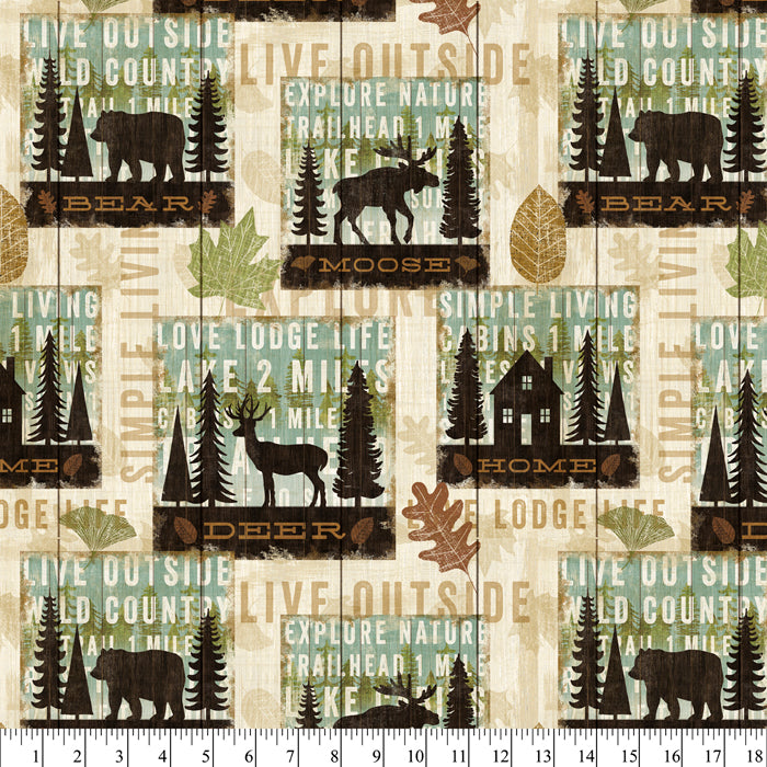 Wilderness Lodge Cotton Fabric, 1-Yard PRECUTS