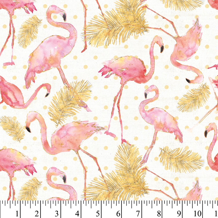 Flamingo Paradise Cotton Fabric