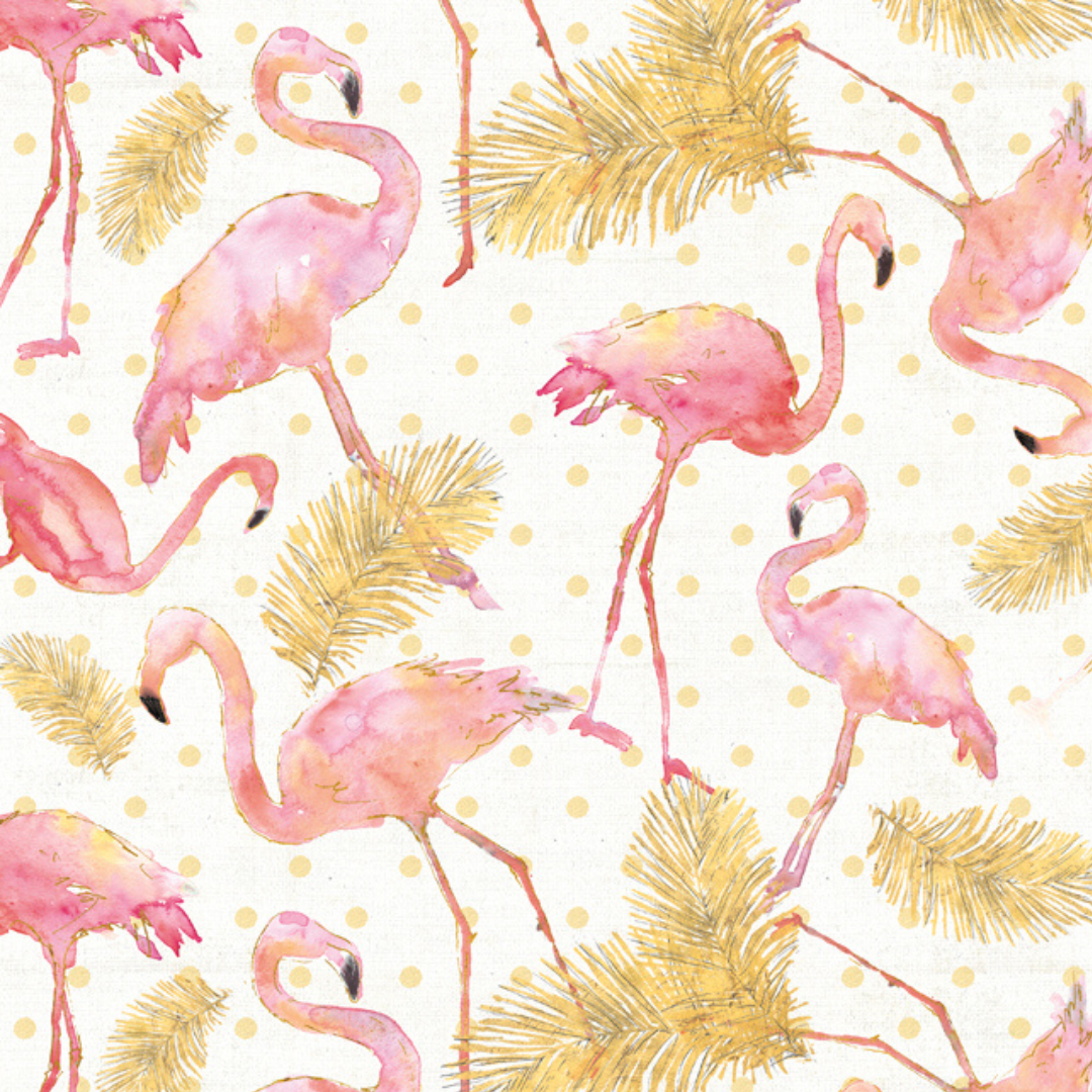 Flamingo Paradise Cotton Fabric