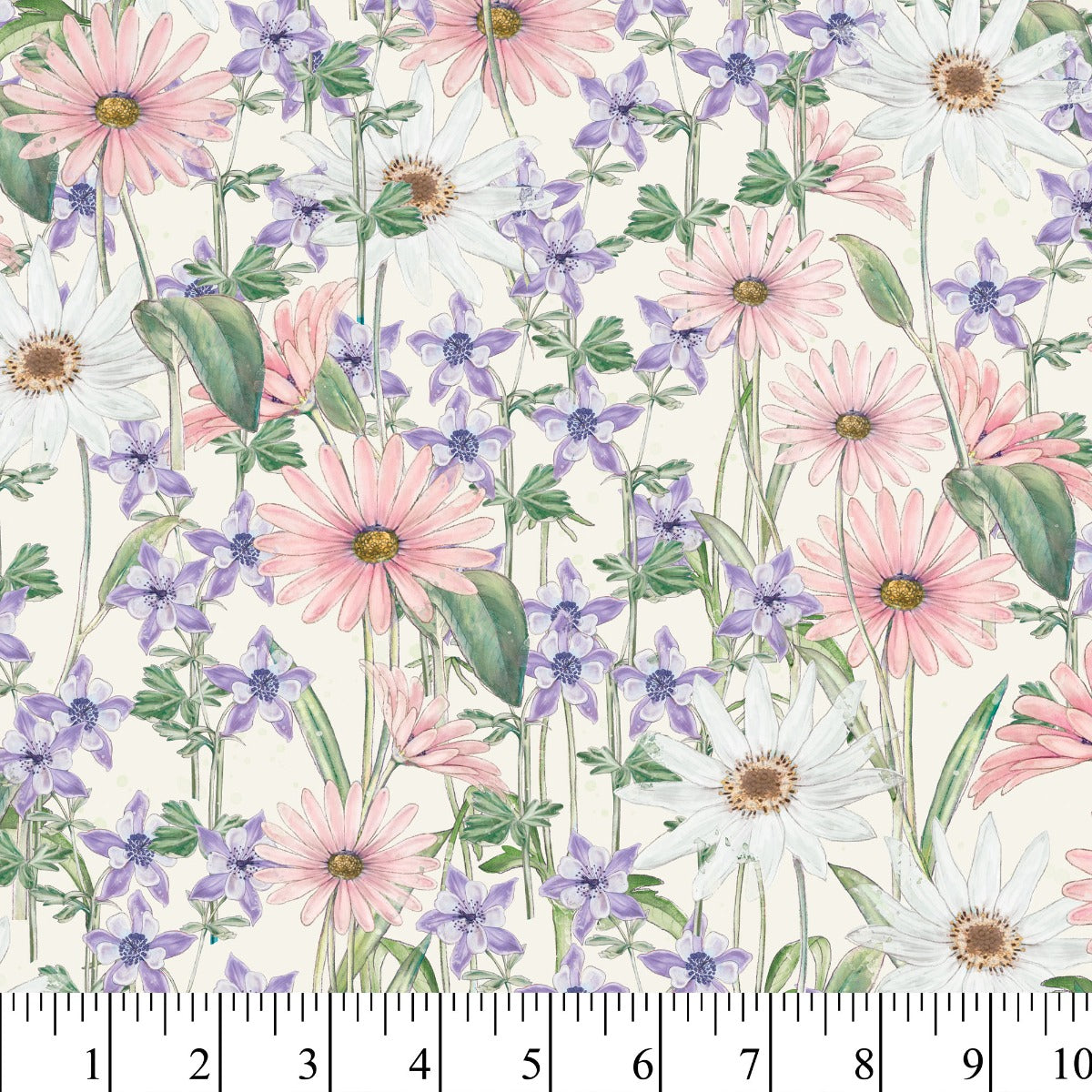 Wildflowers Cotton Fabric, 1 Yard Precut