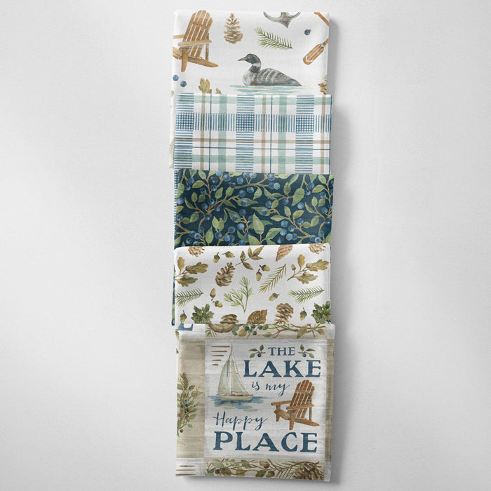 Lakeside 5-piece Cotton Fabric Fat Quarter Bundle