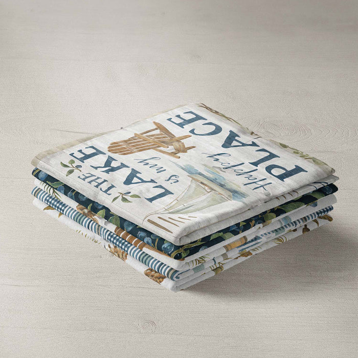 Lakeside 5-piece Cotton Fabric Fat Quarter Bundle