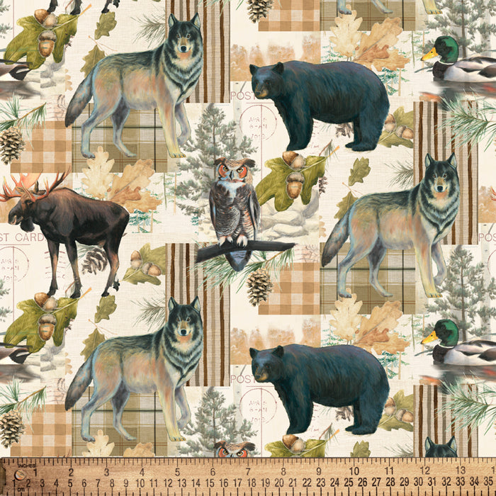 Animals Wilderness Cotton Fabric