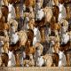 Horse Stampede Cotton Fabric