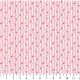 Pink Floral Stripe Cotton Fabric, 1 Yard Precut