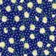 Daisies & Dots Navy Cotton Fabric