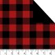 Buffalo Plaid Lumberjack/Solid Black Double Face Quilted Fabric