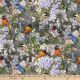 Birds in Orchard Trees Digital Cotton Print Fabric