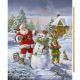 Santa, Snowman & Friends Digital Cotton Print Fabric Panel