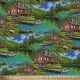 Cabin on the Lake Cotton Fabric