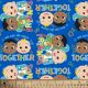 Cocomelon Friends Together Licensed By David Textiles Digital Digital Cotton Print Fabric By the Yard