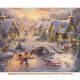 Mickey & Minnie Winter Holiday Disney by Thomas Kinkade licensed by David Textiles Digital Cotton Print Fabric Panel